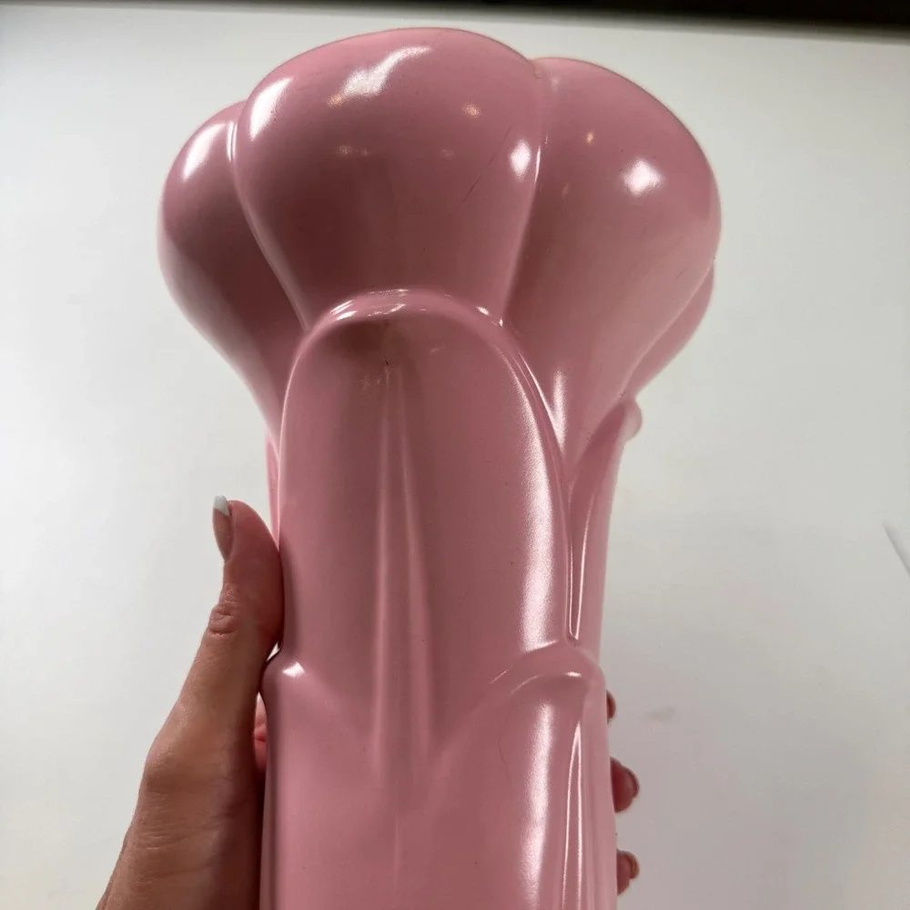 Hull USA Pink Tulip Vase Art Pottery Flower Vase 11
